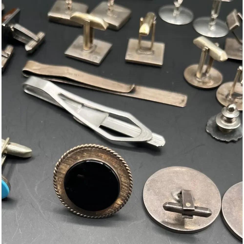 Sterling Silver Cufflinks Lot Vintage Taxco Siam Other Single Craft Scrap AS IS
